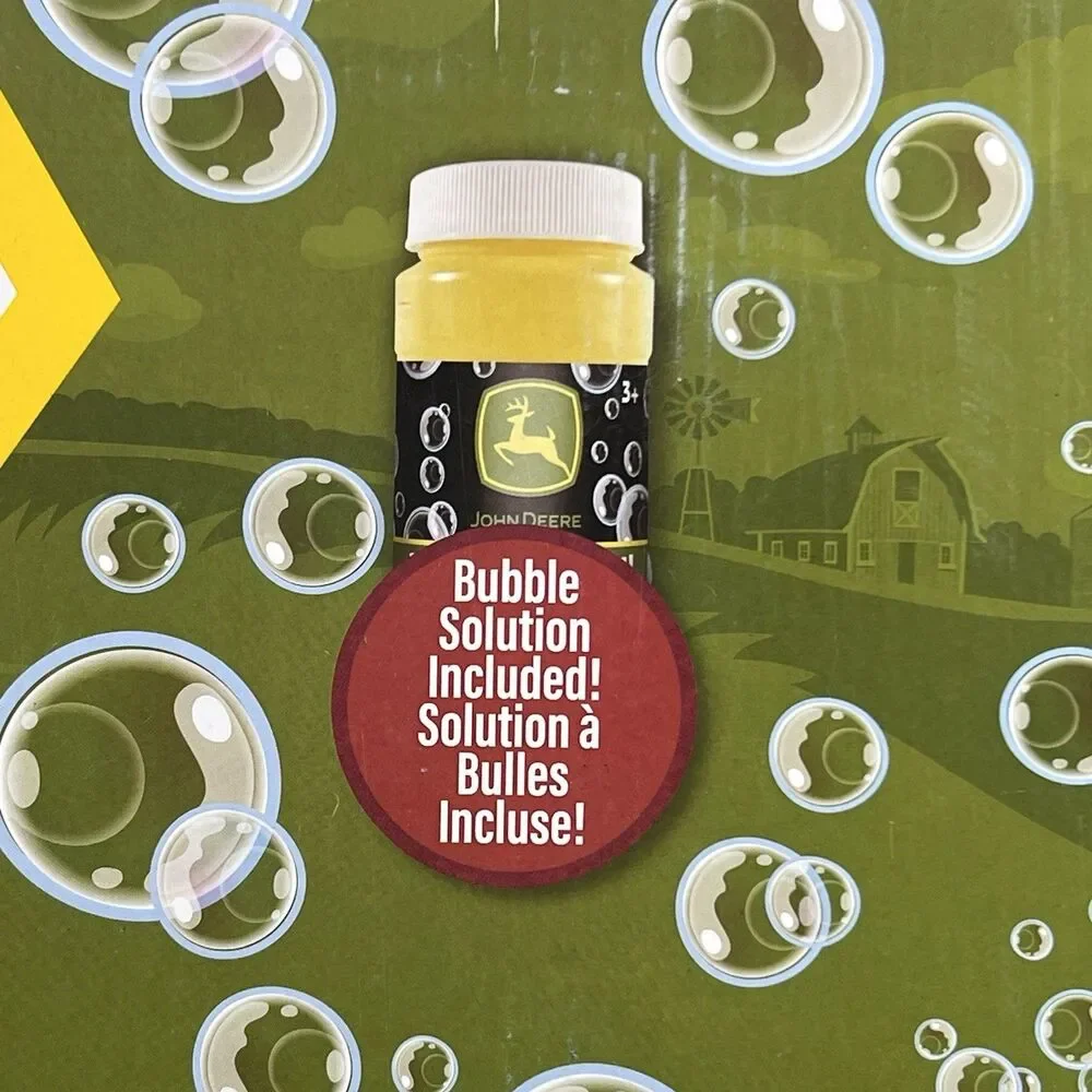 John Deere Bubble 'N' Go Lawn Mower Toy Bubble‎ Solution Toddler’s Holiday Gift
